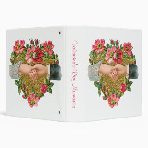 Classeur Saint-Valentin victorien, Mains vintage avec fleur