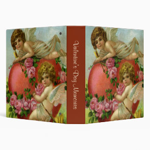 Classeur Saint-Valentin Victorien Vintage Anges Cœur Rose