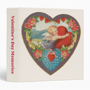 Classeur Saint-Valentin vintage, cœurs de chérubin victorie