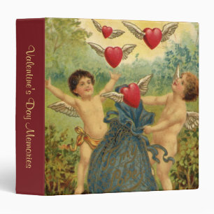 Classeur Saint-Valentin vintage, Coeurs de Cherubs victorie