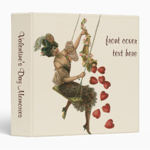 Classeur Saint-Valentin vintage, dame victorienne sur une b