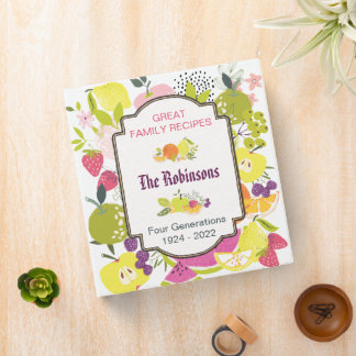 Classeur Salade de fruits; collage de fruits d'été