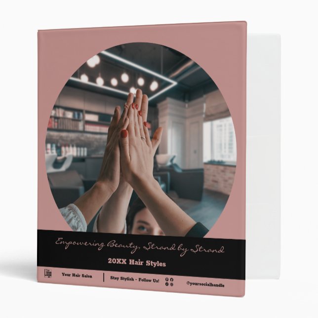 Classeur Salon de coiffure photo de l'équipe - présentation (Devant/intérieur)