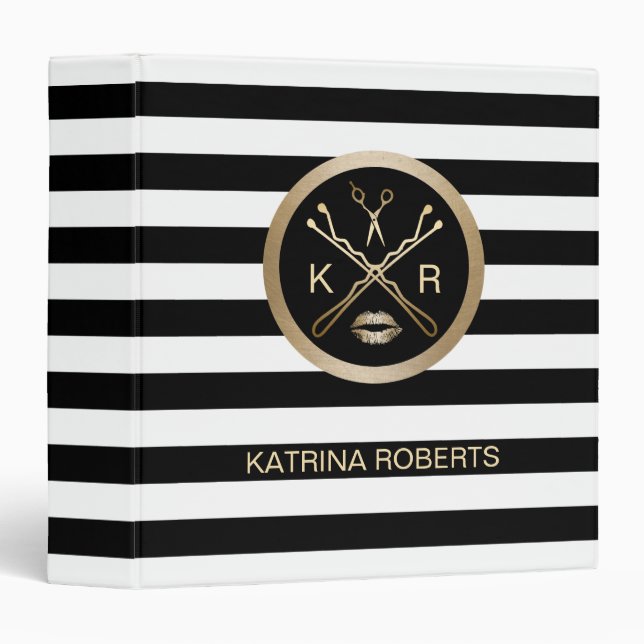 Classeur Salon moderne Stylebook de coiffeur de maquilleur (Devant/Côté)