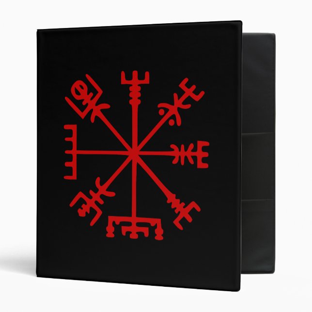 Classeur Sang Rouge Vegvísir (Viking Compass) (Devant/intérieur)