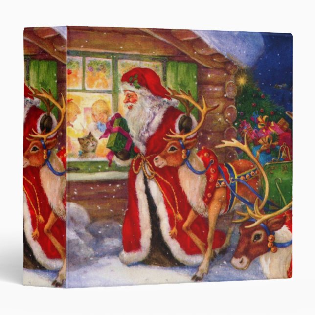 Classeur Santa claus et rudolph (Devant/Côté)