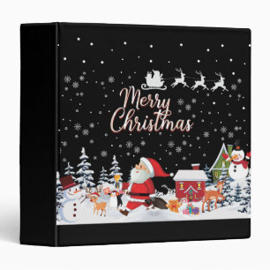 Classeur Santa Claus, Snowman Merry Christmas Holiday
