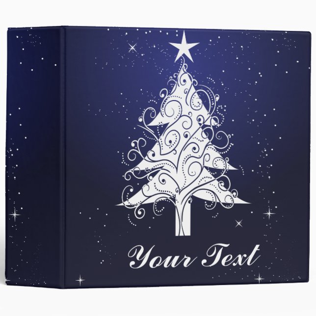 Classeur sapin de noël étincelant (Devant/Côté)
