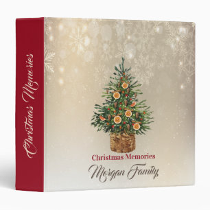 Classeur Sapin de Noël Orange