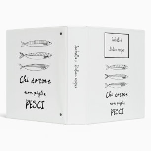 Classeur Sardines de cuisine italienne italie citation dess