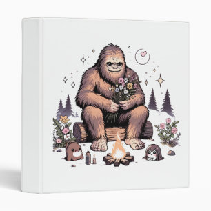 Classeur Sasquatch tenant des fleurs