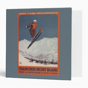Classeur Saut à ski - Affiche de Promo olympique PLM