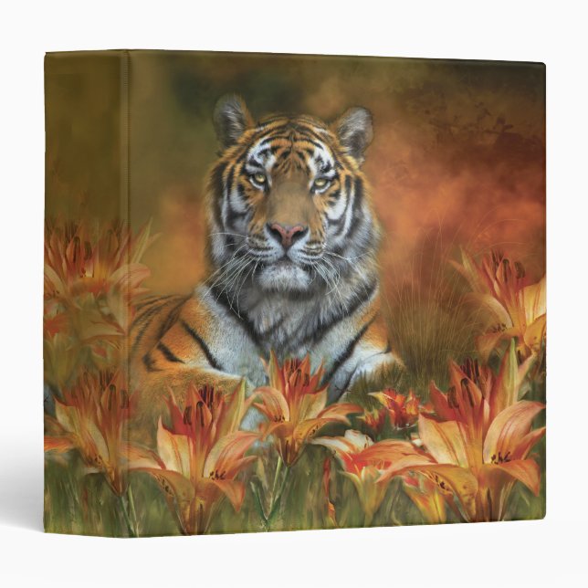 Classeur sauvage d'art de tigres (Devant/Côté)