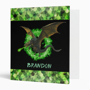 Classeur Scales de dragons à flammes vertes
