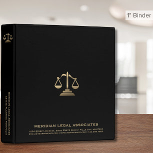 Classeur Scales d'or noir de la justice Planification immob