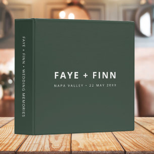 Classeur Scandi Forest Green Minimal souvenirs Mariages