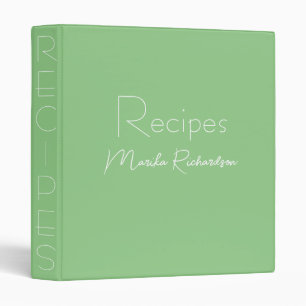 Classeur Scénario minimaliste moderne Recettes vertes Sage