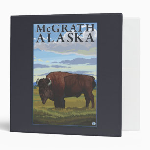 Classeur Scène de bison - McGrath, Alaska