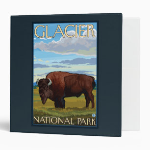 Classeur Scène de bison - parc national de glacier, la TA