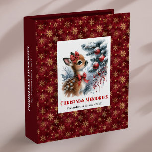 Classeur Scène de Noël fantaisiste bébé faon mémoire enfant