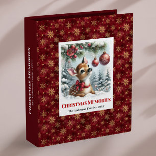 Classeur Scène de Noël moderne avec bébé faon photo de Noël