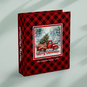 Classeur Scène de vacances de camion rouge intemporel plaid