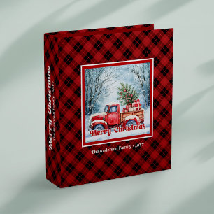Classeur Scène de vacances nostalgique camion rouge plaid r