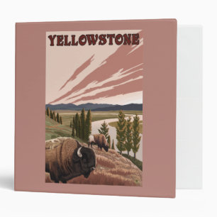 Classeur Scène de YellowstoneBison