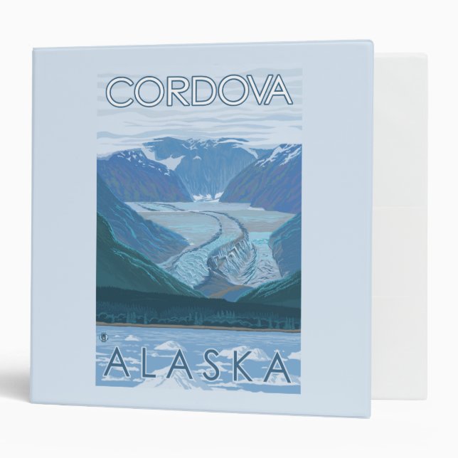 Classeur Scène glaciaire - Cordova, Alaska (Devant/intérieur)