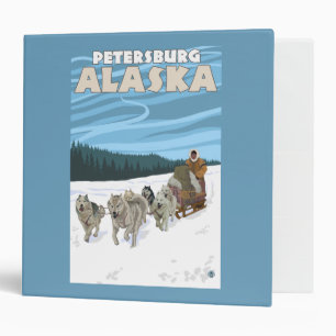 Classeur Scène Sledding de chien - Pétersbourg, Alaska