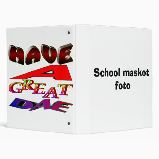Classeur ** SCHooL MAskoT/ Bonne journée **