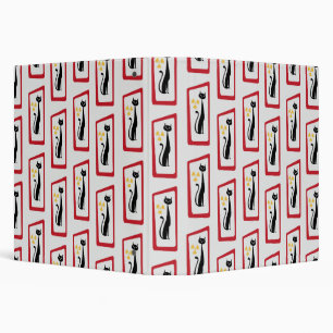 Classeur Schrödinger's Cat Mid Century Rouge moderne
