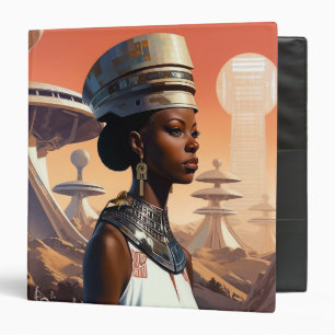 Classeur Science-fiction futuriste de la reine afrofuturist