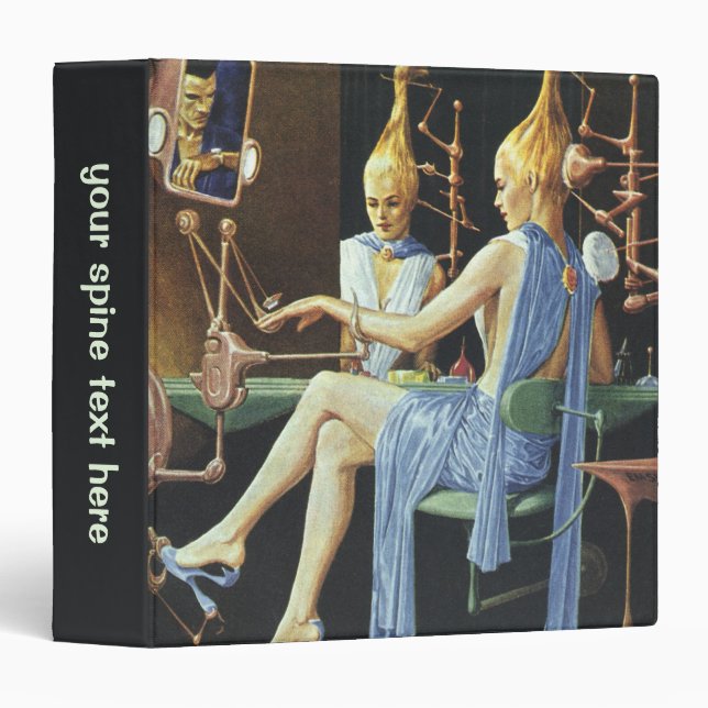 Classeur Science-fiction vintage Beauté Salon Manucures Spa (Devant/Côté)