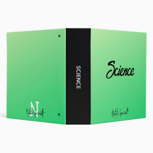 Classeur Science personnalisée École verte Sujet 3 Bague