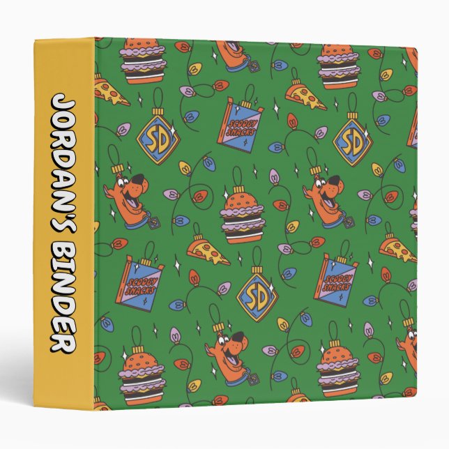 Classeur Scooby-Doo Holiday Snack Lights Pattern (Devant/Côté)