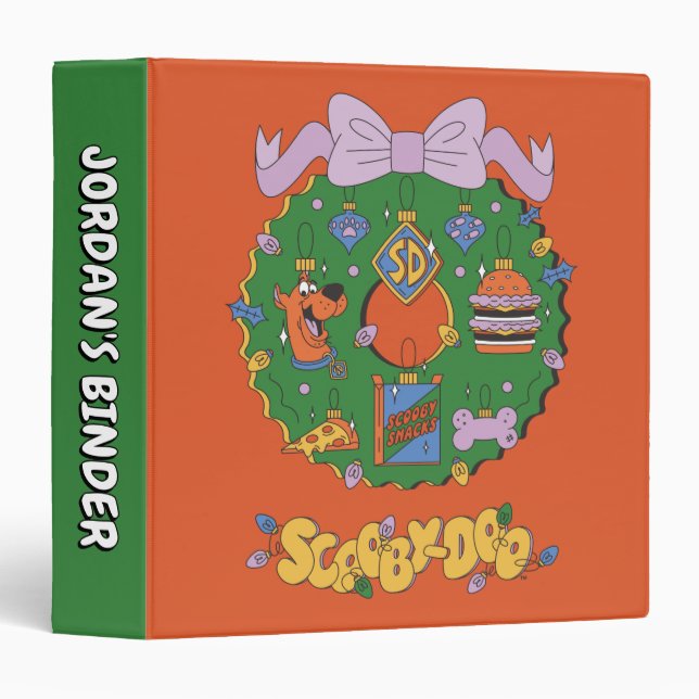 Classeur Scooby-Doo Holiday Snack Wreath Graphic (Devant/Côté)