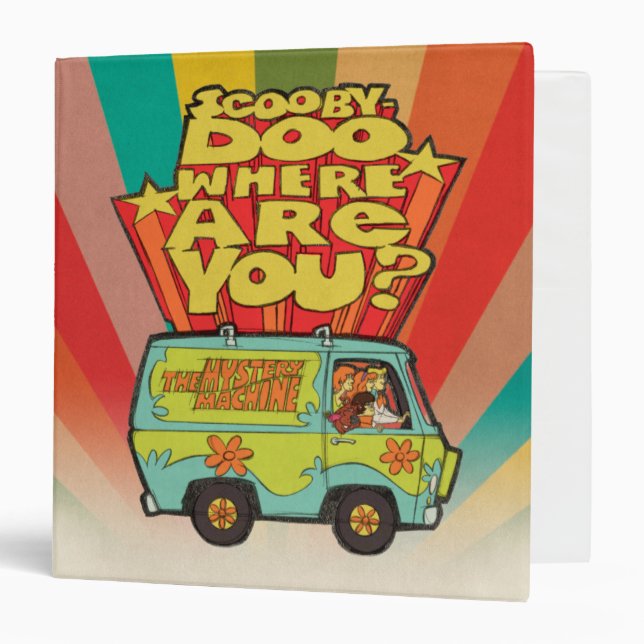 Classeur Scooby-Doo | "Où Es-Tu ?" Retro Cartoon Van (Devant/Intérieur)