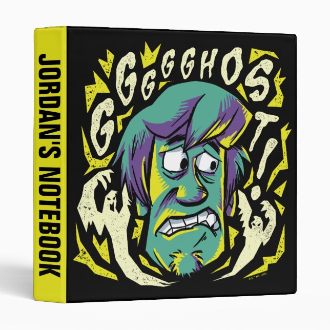Classeur Scooby-Doo | Shaggy effrayée (Devant/Côté)