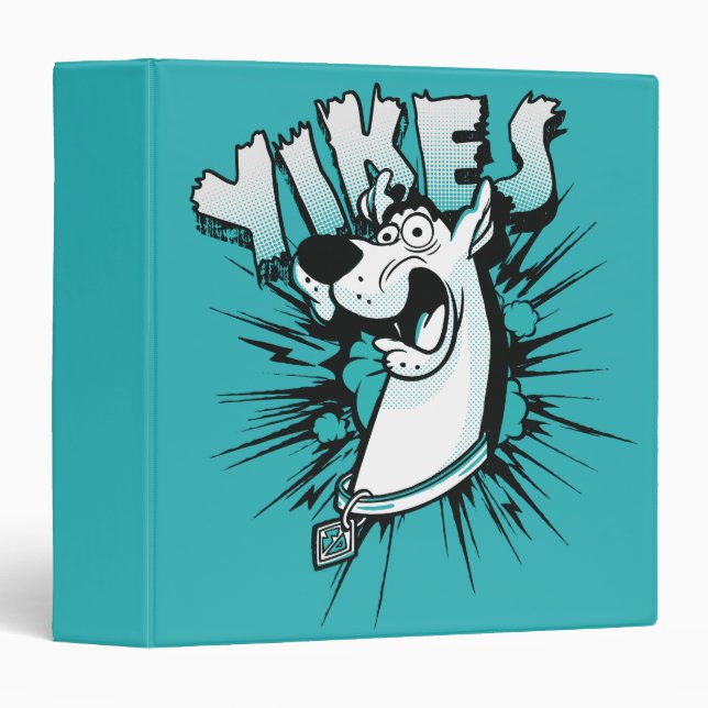 Classeur Scooby-Doo "Yikes !" Graphique demi-ton (Devant/Côté)