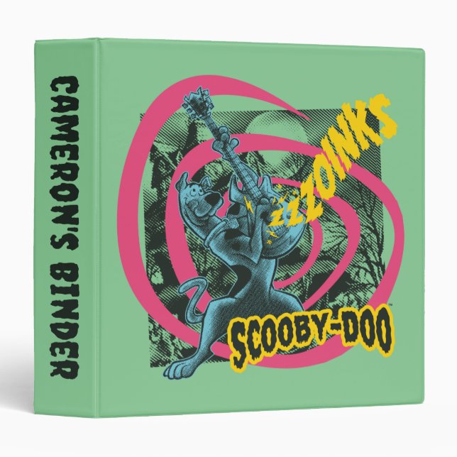 Classeur Scooby-Doo Zoinks Punk Guitare Graphisme (Devant/Côté)