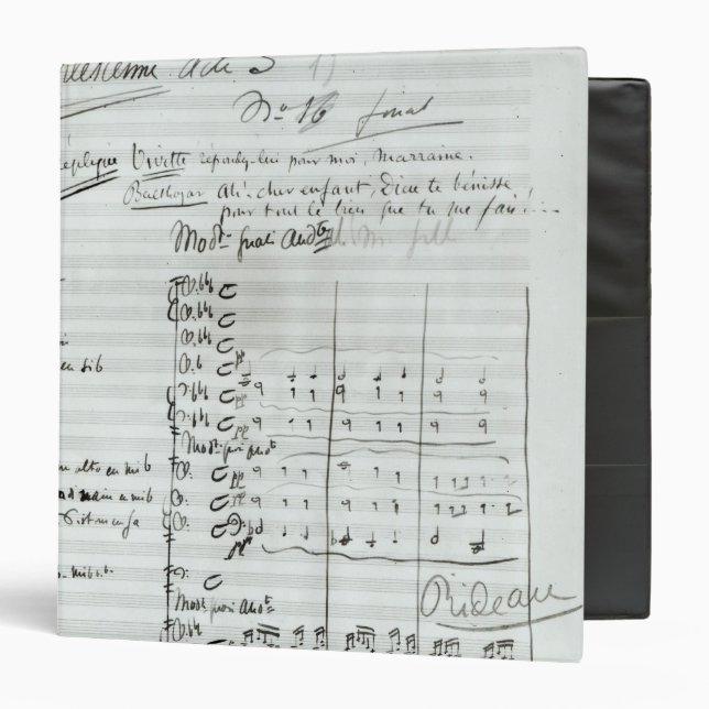 Classeur Score manuscrit de la Loi III (Devant/Intérieur)