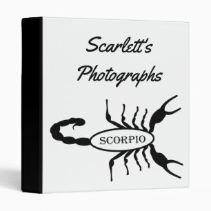 Classeur Scorpio Black Scorpion Star Sign Custom