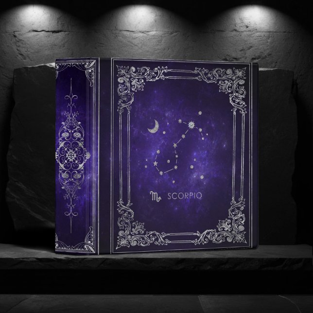 Classeur Scorpion violet zodiaque | Horoscope d'astrologie  (Créateur téléchargé)