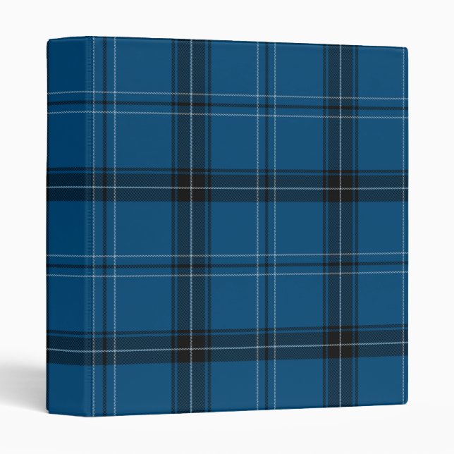 Classeur Scottish Ramsay Blue Tartan (Devant/Côté)