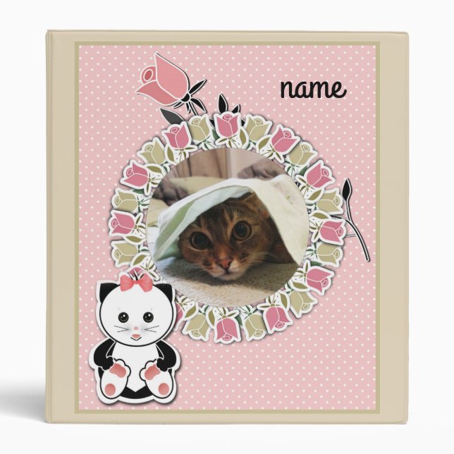 Classeur Scrapbook, album pour enfants, rose? personnalisé (Devant)