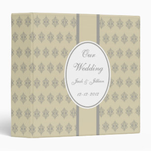 Classeur Scrapbook Mariage en dentelle de crème personnalis
