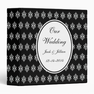 Classeur Scrapbook Mariage noir personnalisé