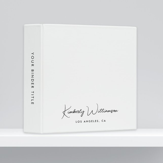 Classeur Script de signature chic (Empower your name in our signature script as your logo and brand identity)