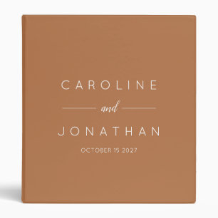 Classeur Script minimaliste moderne Mariage personnalisé Te